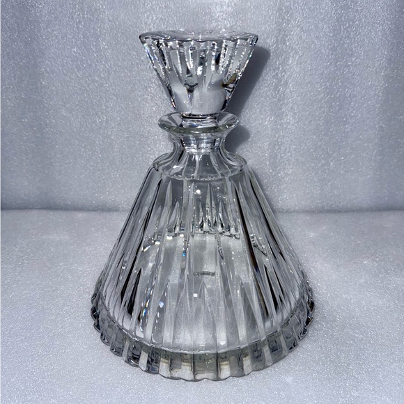 Mikasa Other - Vintage Mikasa Arctic Lights Ships Decanter Stopper Crystal Triangle Glass Heavy